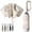 Beige, variant on Reverse Automatic Folding Umbrella with Ring Buckle Handle, Reflective Safety Strip, Sturdy Windproof 10 Rib Compact Inverted Travel Umbrella