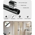 thumbnail image 2 of ThrottleT-2 Pack Magnetic Curtain Rod for Door, 18 to 30 Inch Curtain Rod 3/8" Diameter Adjustable Rods for French Doors Window Metal Doors Cafe(Black, 2Pack), 2 of 13
