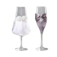 thumbnail image 2 of 2x Verres à Champagne de Mariage, Verres MR, Verrerie, Anniversaire Moderne, Style Mode B, 2 of 9