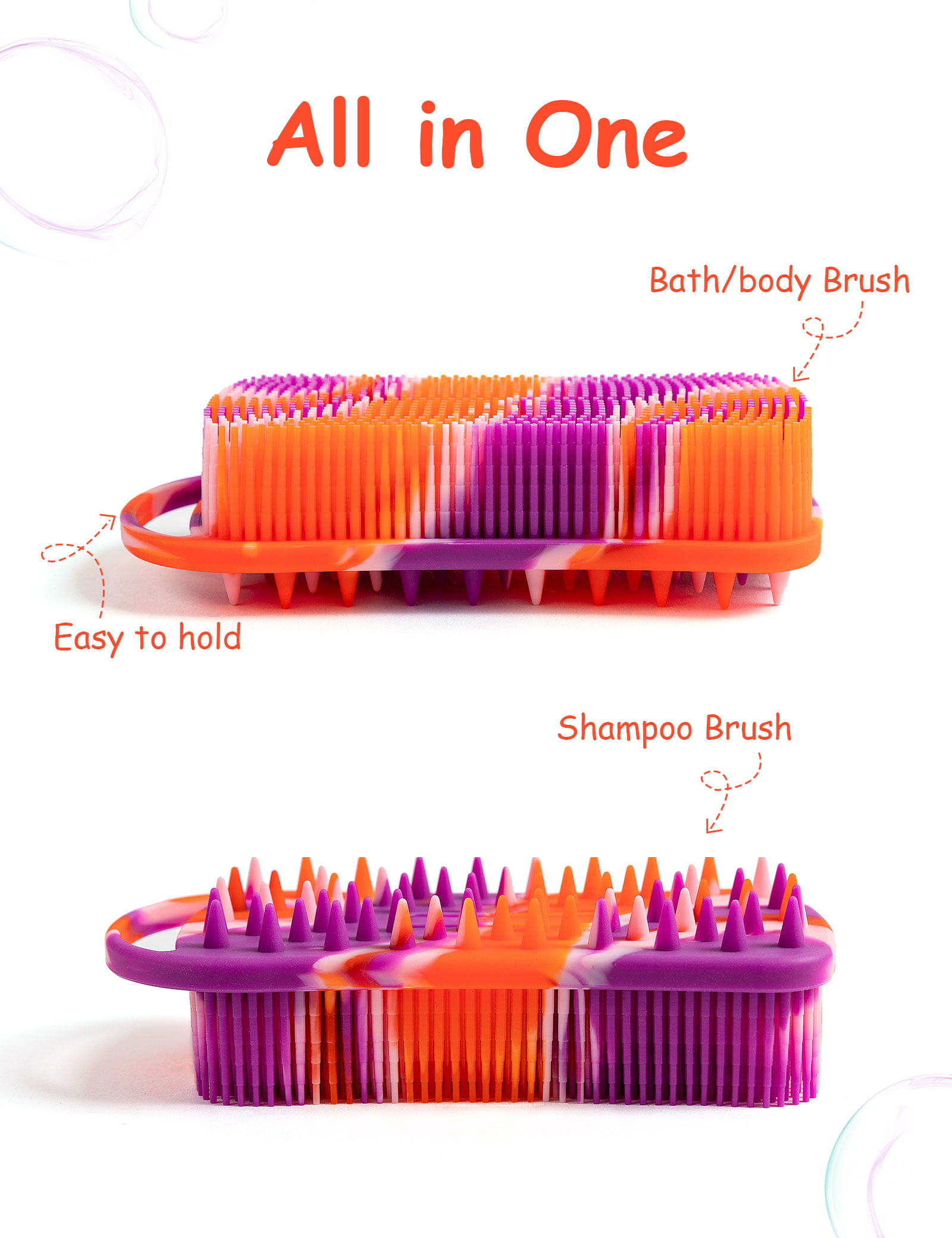 BubbleBrush™  Silicone Brush for Easy Bathing – PetsLoveSurprises