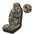 thumbnail image 6 of Garronmavis Hunting Camo Forest Fuzzy Car Seat Covers Men Women Washable Car Accessories Elastic Bucket Cushion Protectors for Trucks Vans SUV, 6 of 7