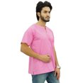 thumbnail image 2 of Atasi Men's Casual Short Kurta Indian Tunic V-Neck Cotton Top-Small, 2 of 6