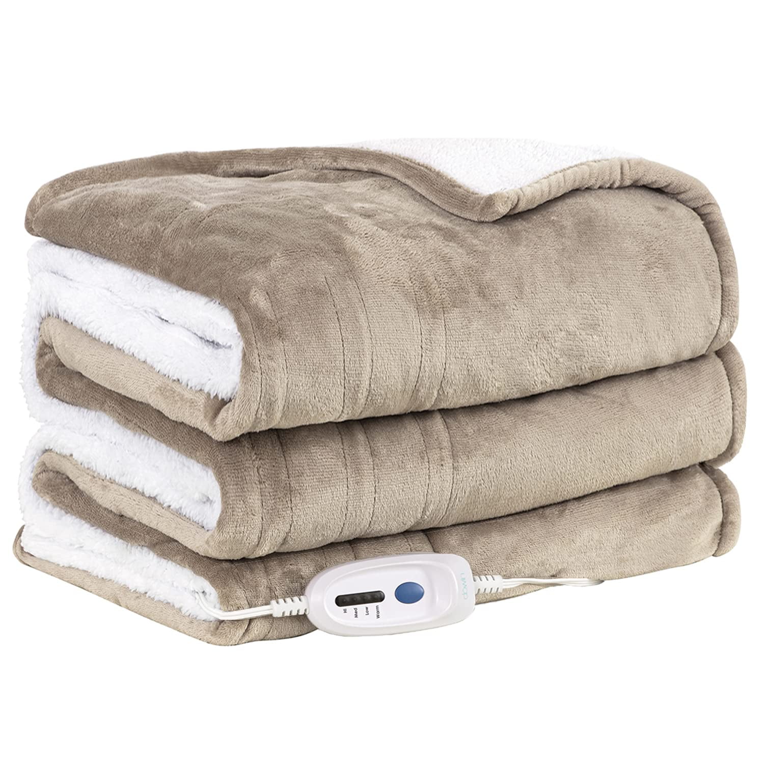 DoWin Heated Electric Blanket Twin Size - 10hrs Timer Auto-Off u00264 Heating  Levels,Faux Fur u0026 Sherpa Heating Blanket ETL Certified Machine Washable for  Home Office Use (62”x84”,Camel) - Walmart.com