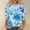 Blue, variant on SOOMLON Womens 3/4 Sleeve Shirts Plus Size Tunic Cotton Tops Dressy Casual Round Neck Shirts Cute Flowers Graphic T Shirts 2025 Trendy Spring Summer Ladies Tops Loose Fit Outfits Pullover Blue XL