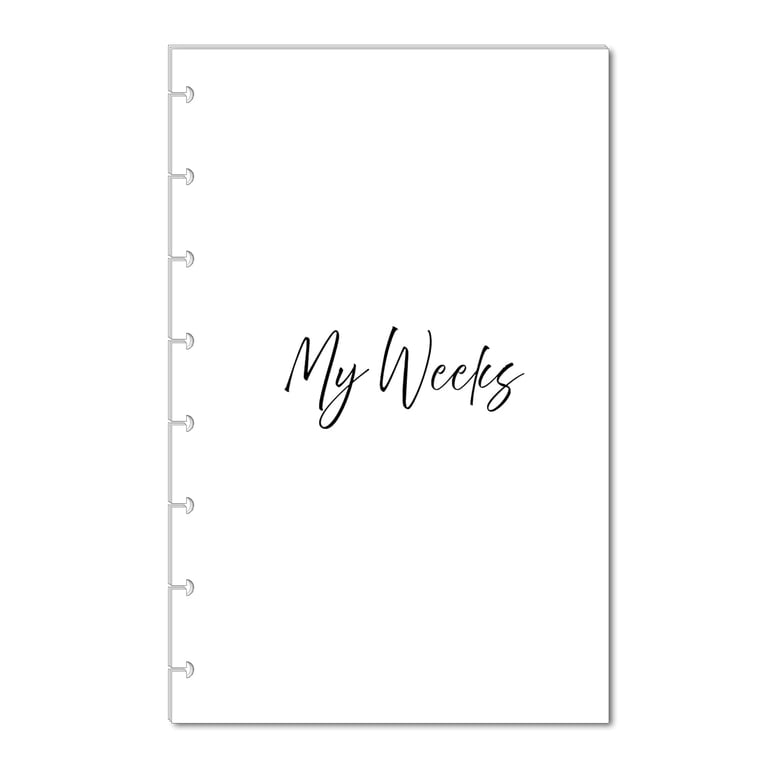 Cloth & Paper Graph Note Planner Inserts - Half Letter Size, 5.5 X