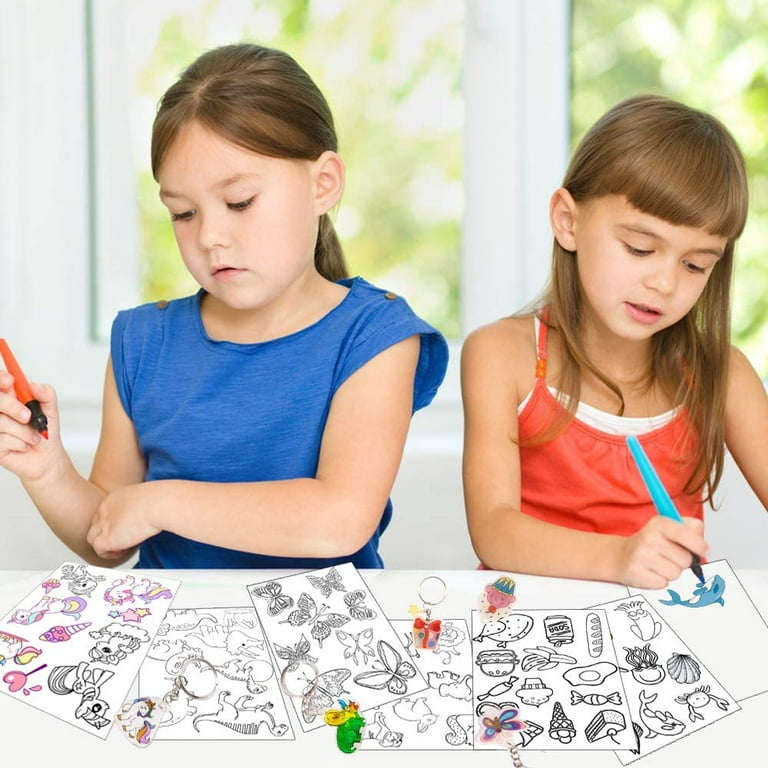 SZSXHWJK Shrinky Dink Sheets Kit 164pcs Heat Shrink Plastic Paper  Printable,Art Jewelry Kit for DIY Film Sheet Shrinky Dink Keychain Kit Kids  Crafts Ages 4-12 for Girls Birthday Gift : : Toys