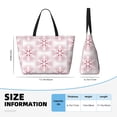 thumbnail image 4 of Pofeuu Christmas Snowflakes Print Beach Bag,Waterproof Sandproof Beach Tote Bag, Large Capacity Foldable Beach Bags for Women, 4 of 7