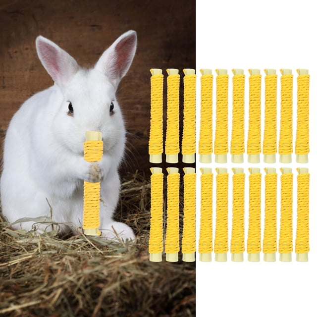 Hámster Conejo Masticar Juguetes 20 Piezas Mascota Dulce bambú Palos Conejo Juguetes Conejito Masticar Juguetes para Rata Conejillo de Indias Chinchilla Jerbos Ardilla ANGGREK Otros