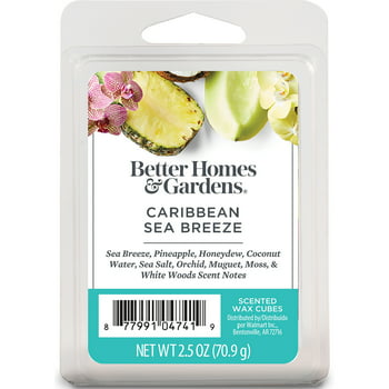Caribbean Sea Breeze Scented Wax Melts, Better Homes & Gardens, 2.5 oz (1-Pack)