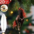 thumbnail image 2 of Shoreew 2D Horse Hanging Ornament Acrylic Flat Horse Decoration Christmas Tree Ornament for Horse Lovers Equestrian Gifts Holiday Decor, 2 of 7