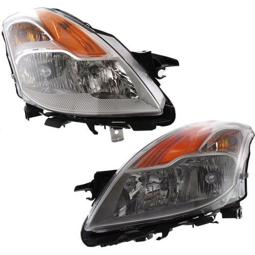 Headlight Set For 2008-2009 Nissan Altima Coupe Left and Right With Bulb 2Pc