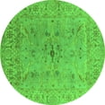 thumbnail image 1 of Ahgly Company Indoor Round Oriental Green Traditional Area Rugs, 3' Round, 1 of 4