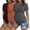 3pcs Burgundy Red / Caramel / Dark Grey, variant on Ekouaer Maternity T Shirts for Women 3 Pack Side Ruched Short Sleeve Pregnancy Top Mama Shirt Black/Army Green/Grey