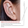 thumbnail image 3 of Minnieouse Ear Cuffs Rhinestone Oro Plata Pendiente Ganchos Adornos Pinch Perforado Pendientes Gancho para la oreja para accesorios de boda Regalo Ropa, zapatos y accesorios Miscelánea plata Minnieouse AP010317-02, 3 of 6