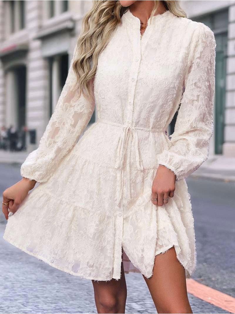 white mini winter dress Short-Sleeve Chloe Short White Party Dress