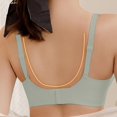 thumbnail image 6 of Gymayou Women Seamless Wireless T-Shirt Bra Deep V Neck Comfort Everyday Lingerie Adjustable Thin Strap Smooth Support Bralette No Underwire Soft Green XL, 6 of 6