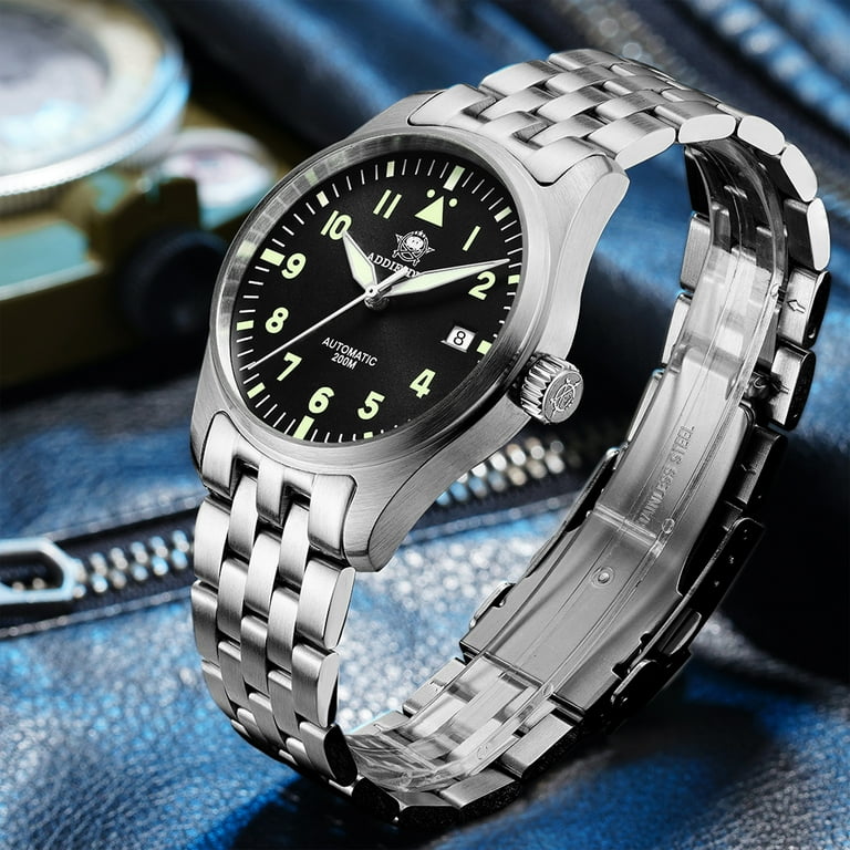 ADDIESDIVE Men's Automatic Watch, 200M Waterproof Diver-Style