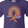 thumbnail image 4 of Inktastic Multiple Sclerosis Awareness Orange Ribbon Rainbow Youth T-Shirt, 4 of 5