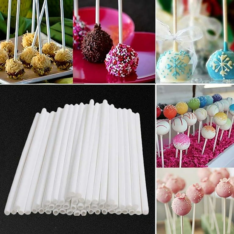 100pcs 10cm Lollipop Stick Food-Grade Paper Pop Sucker Sticks Cake Pop  Sticks