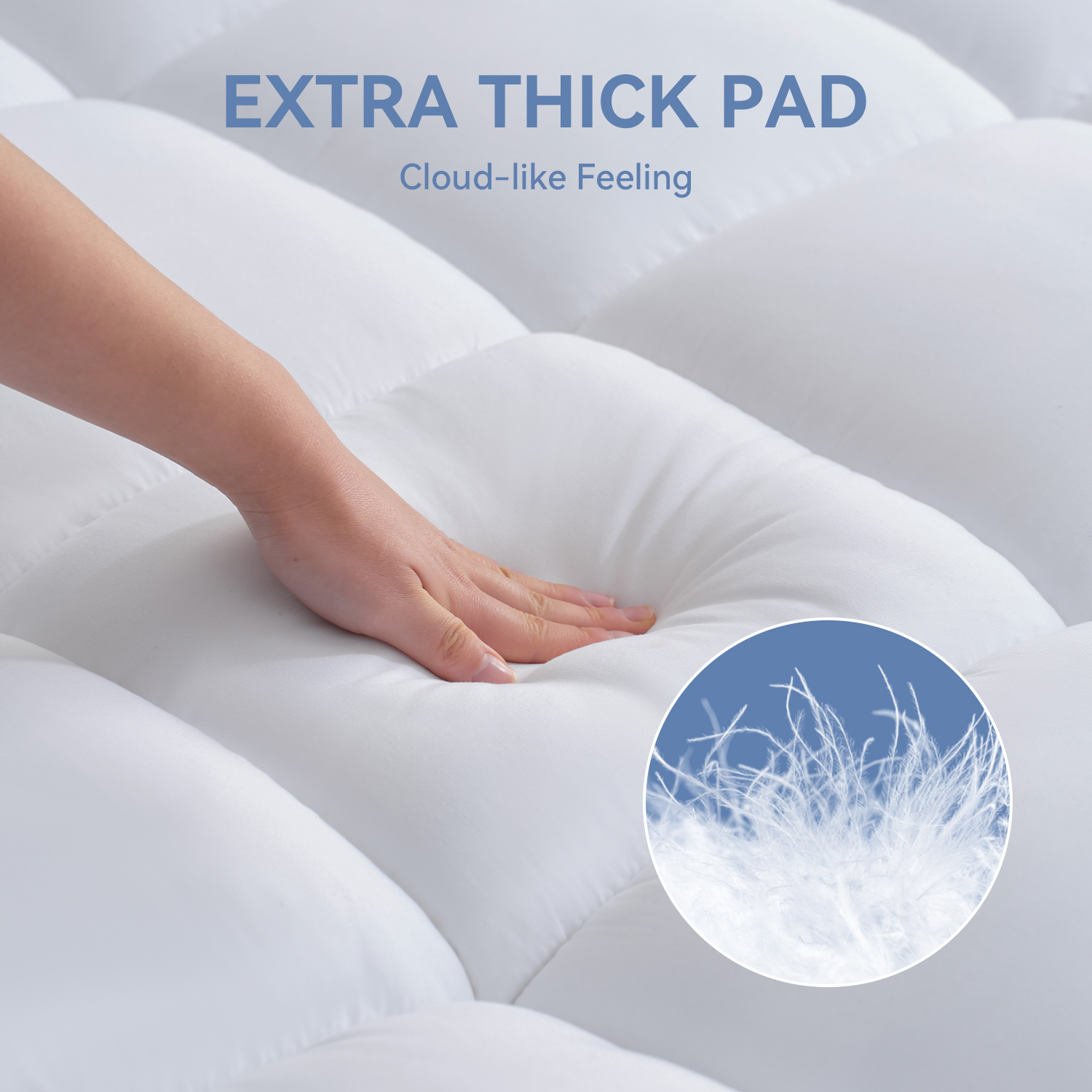 Bdeus Extra Thick Mattress Topper, Twin, with Cooling Pad photo 4
