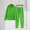 thumbnail image 2 of Zanarzt Girls' Clothing Set Kids Sweatsuit 2 Piece Outfits for Girls Athletic Sweatshirt Sweatpants Cozy Fleece Jogger Set Green,13-14 Years, 2 of 9