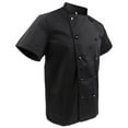 thumbnail image 3 of Men Women Double Breasted Short Sleeve Jacket Cooker Chef Coat Restaurant Cook Uniform 3XL Black Short Sleeve, 3 of 9