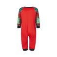 thumbnail image 5 of Family Matching Christmas Pajamas, Baby Romper/Letter Christmas Tree Dinosaur Print Long Sleeve Tops Plaid Pants Sleepwear Set, 5 of 9