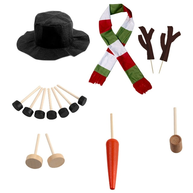 (2 Pack) Outdoor Toys Christmas Snowman Making Kit DIY Party Decoration Winter Outdoor Activities Experience