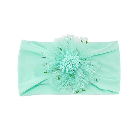 

Baby Haeadbands Flower Stretch Girls With Tulle Headwear Boys Cute Spring Summer Vacation Outwear Cute Trendy Newborn Hair Accesories