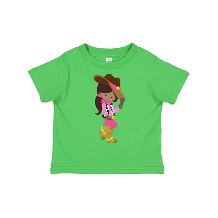 

Inktastic African American Girl Cowgirl Sheriff Western Girls Toddler T-Shirt