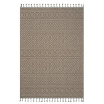 8X10 Mocha /Geometric Indoor/Outdoor Area Rug