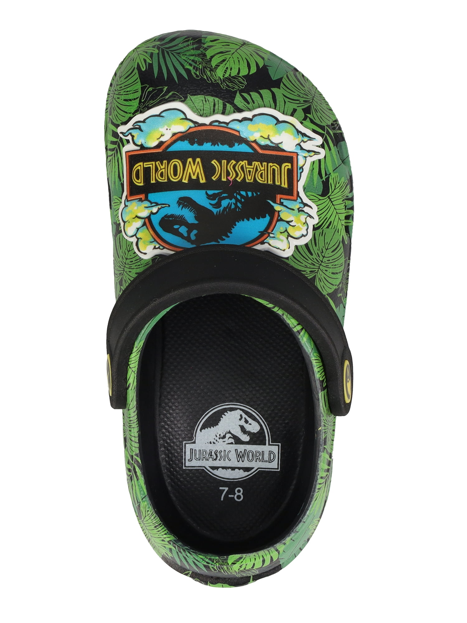 Jurassic World Toddler Boys Casual Black Clogs with Back Strap