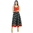 thumbnail image 5 of Bimba Women A-Line Designer Cotton Dress Summer Wear Floral Black Printed Sleeveless Kurta Kurti, 5 of 5
