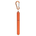 thumbnail image 2 of Fosa Paille en Acier Inoxydable Paille, Kit de Brosse de Nettoyage de Paille Réutilisable en Acier Inoxydable Rétractable Portable pour Pique-Nique Orange, 2 of 8