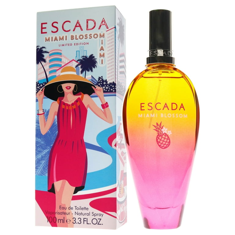 エスカーダ　MIAMI BLOSSOM 100ml オードトワレ　箱付き　香水 Escada Miami Blossom Perfume, Summer Flower Scent, Eau De Toilette