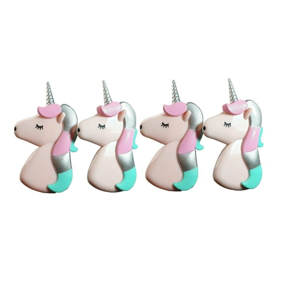 2 Set (4 Ct) Pink Unicorn Beach Towel Clips Jumbo Size for Beach Chair, Cruise Beach Patio, Pool Accessories for Chairs, Household Clip, Baby Stroller