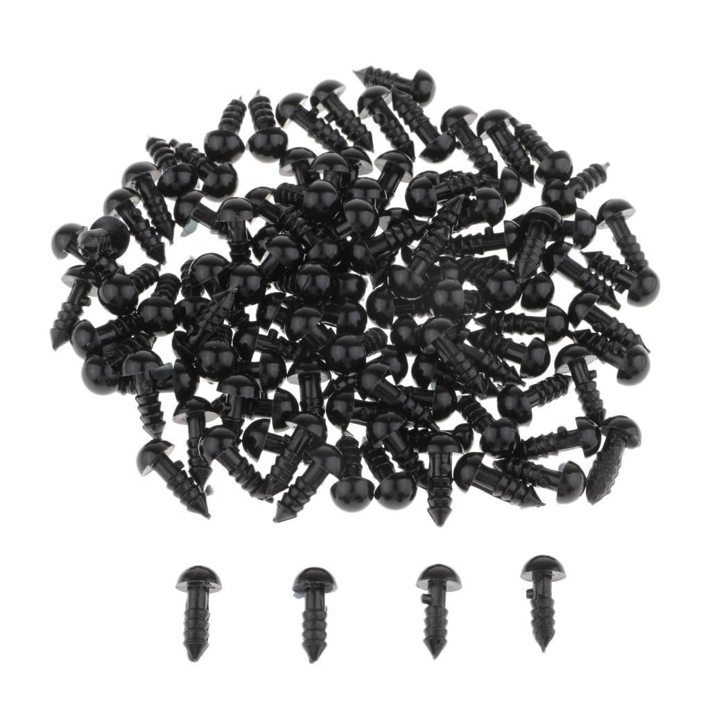 amagogo 6x100Pcs Black Eyes For Teddy Bear/Doll/Toy Animal/Felting 7mm 6 Pcs