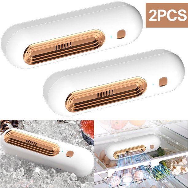 Kuymtek El Purificador Aire USB O3 Elimina El Desodorante Del Refrigerador Humo para El Armario Del Automóvil (dorado)