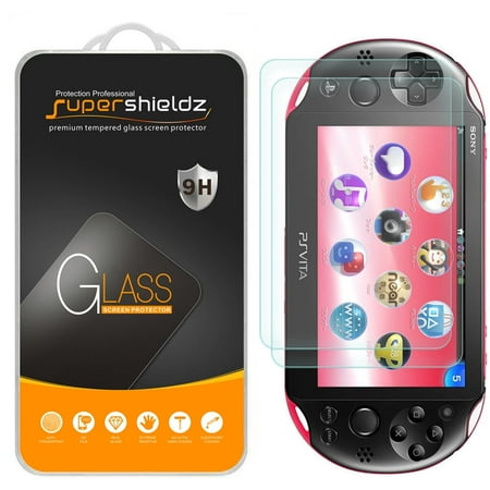 [2-Pack] Supershieldz for Sony PlayStation Vita 2000 Tempered Glass Screen Protector, Anti-Scratch, Anti-Fingerprint, Bubble Free