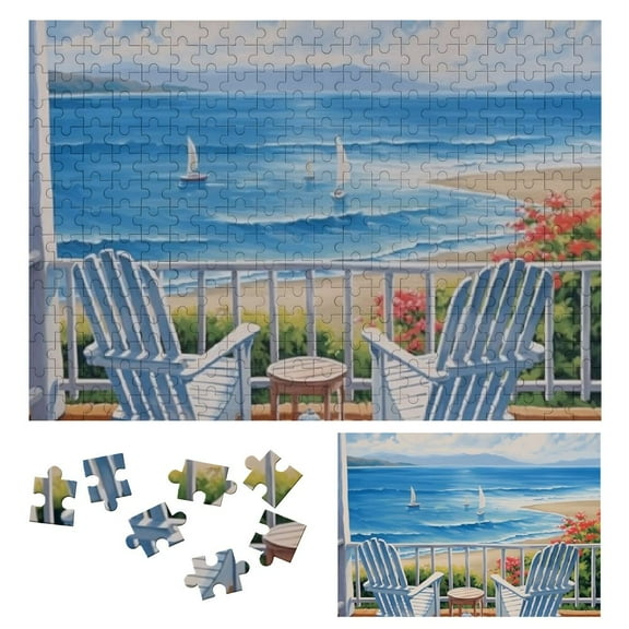 Shiartex Beach Puzzles for Adults, Seaside Puzzle Collection, Beach Theme Summer Puzzle as Home Decor 300 PCS