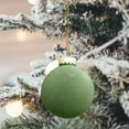 thumbnail image 3 of KOYPTL 12 Pcs Velvet Christmas Tree Ornaments Set 3.14 Inch Flocked Christmas Balls Ornaments,Plastic Shatterproof Xmas Hanging Ornaments Christmas Decorations for Xmas Tree Home Decor Green, 3 of 7