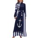 thumbnail image 1 of Vestido largo de rayas marineras con ancla Vestidos Ropa de playa Vestidos de moda para mujer Vestido de noche para mujer, 1 of 4