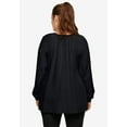 thumbnail image 2 of Ellos Women's Tie Neck Peasant Tunic Tunic, 2 of 6