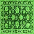 thumbnail image 1 of Ahgly Company Indoor Square Oriental Green Traditional Area Rugs, 7' Square, 1 of 4