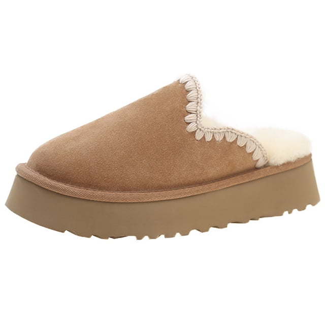 Zapatillas Calientes Zapatillas de felpa de invierno, zapatillas interiores peludas, suministros térmicos suaves y acogedores para el hogar