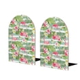 thumbnail image 2 of Picia Tropical Flamingo Pattern Wood Bookends for Shelves,Non-slip Bookends, Heavy Duty Wooden Bookend Support,1 Pair, 2 of 8