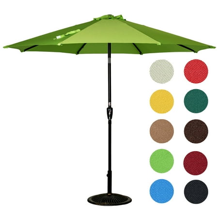 Sundale Outdoor 10 Feet Outdoor Aluminum Patio Umbrella with Auto Tilt and Crank, 8 Alu. Ribs, 100% Polyester