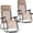 Beige, variant on YRLLENSDAN Outdoor Zero Gravity Folding Chair 2 Pack, Portable Lounge Chairs Recliners with Adjustable Pillows & Cup Holder Tray - Tan