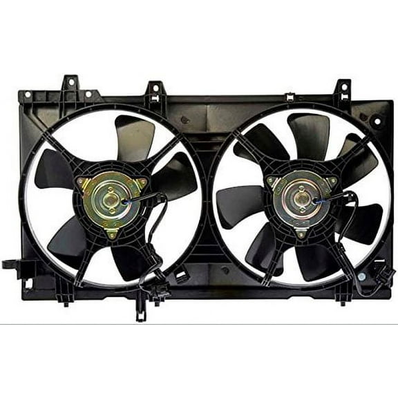 Dual Radiator and Condenser Fan Assembly - Cooling Direct Fit/For SU3115114 03-05 Subaru Forester Without Turbo