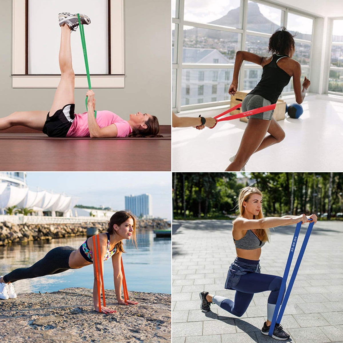 Resistance Bands, Various Levels Resistance Bands With Door Anchors And Handles, Fitness Bands For Strength Training, Training, Physiotherapy, Yoga For Men And Women - Orange